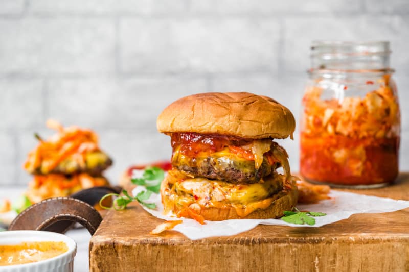 Korean Kimchi Burger Recipe